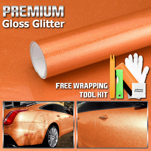 Gloss Glitter Metallic Sparkle Vinyl Wrap Sticker Film Bubble Free 7FTX5FT