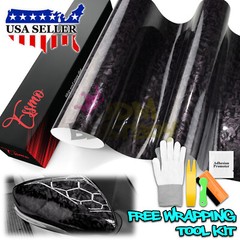 ESSMO PET Marble Forged Gloss Carbon Fiber Black Car Vehicle Vinyl Wrap Decal