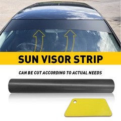 Car Sun Visor Strip Tint Film Front Windshield UV Shade Banner Matte Black NEW