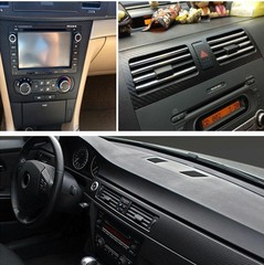 4D Car Interior Accessories Interior Panel Black Carbon Fiber Vinyl Wrap Sticker