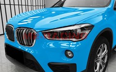 High Gloss Sky Blue Glossy Car Vinyl Wrap Sticker Decal Sheet Film Air Release