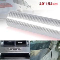 High Glossy 6D Carbon Fiber Vinyl Wrap Film Automobiles Car Sticker Decals US