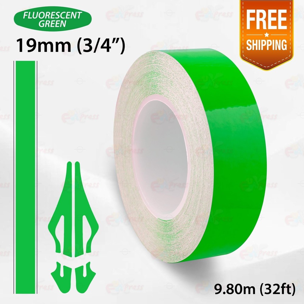 BRIGHT GREEN 3/4″ 19mm PIN STRIPE Car Model Streamline TAPE Decal Vinyl Sticker