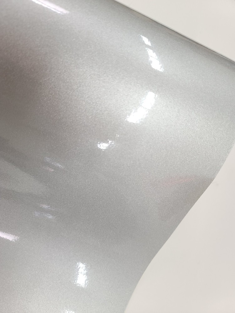 Glossy Light Silver METALLIC Vinyl Car Auto Wrap Decal Sticker Film Sheet Roll