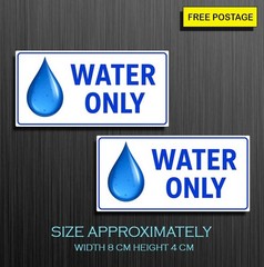 2X Water Only, Vinyl Self Adhesive Waterproof stickers popular