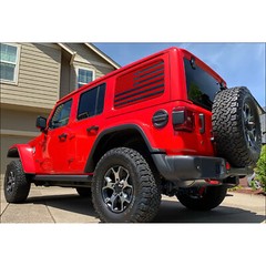Rear Side Window American Flag Decals For Jeep Wrangler JL JLU 2018-up 4-Door
