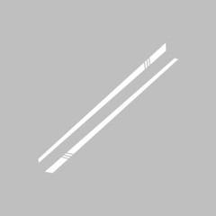1Pair Car Side Skirt Racing Stripes Vinyl Door Decal Sticker Accessories 220cm