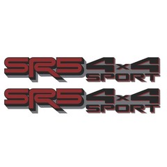 SR5 Black Red Silver 4×4 Sport Decals Toyota Tundra 2022-2026 Replacement Set 2