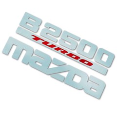 Fits Mazda B2500 Fighter 1998 00 04 06 Sticker B2500 TURBO MAZDA Dark Silver Red