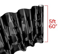 VViViD+ 2020 Edition Black Stealth Large Sized Camouflage Vinyl Car Wrap Roll…