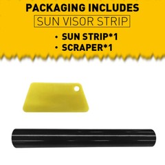 Sun Visor Strip Windshield Banner Vinyl Long Lasting Premium Blank Decal Black