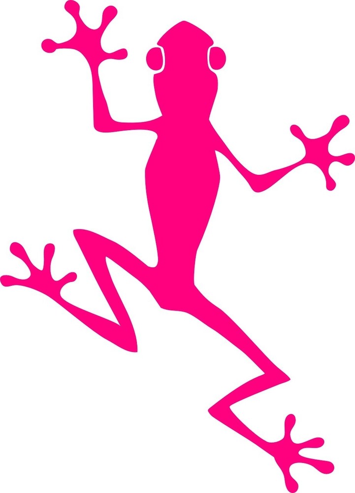 4” Pink Frog Sticker Hot Bright Hippie Boho Girl Hippy Trippy Magical Cute