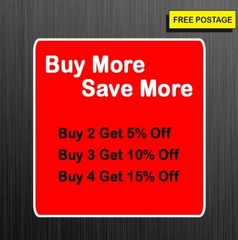 4X Look Before You Lock, Car safety vinyl waterproof sticker size W 5 cm H 4cm
