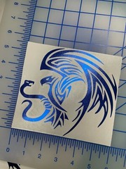 2 Tribal Decal Aztec Mexican Flag Chrome Royal Blue Bumper Stickers Truck Window