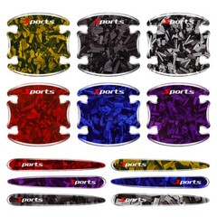 8PCS Car Door Handle Bowl Stickers Protector Covers Anti-Scratch Accessories