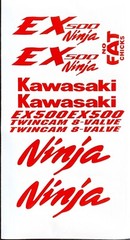 Graphics Sticker Decal Kit for EX500 Ninja 500 Upper Tank Fairing Fender Emblem