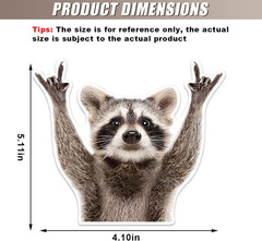 Rocking Raccoon Car Sticker Vinyl Decal 5.11 x 4.1 inches Waterproof Cute