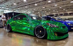 Holographic Glitter Emerald Green Rainbow Chrome Vinyl Wrap Sticker Decal Sheet