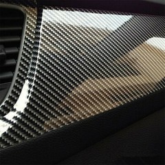 Auto Accessories 7DM Glossy Carbon Fiber Vinyl Film Car Interior Wrap Stickers