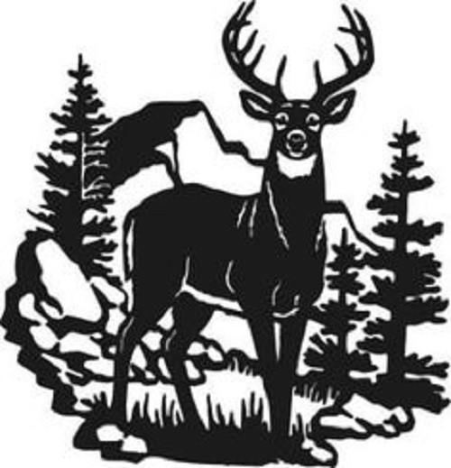 Deer forest mountain scenery Vinyl Decal Sticker for Car Truck Jeep Home Decor