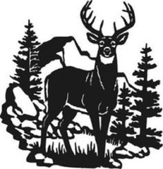 Deer forest mountain scenery Vinyl Decal Sticker for Car Truck Jeep Home Decor