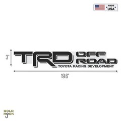 2X GOLD HOOK TRD Off Road Decals for Truck, Toyota Tacoma Bed Stickers BLACK