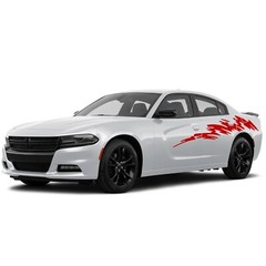 Decal for Dodge Charger Door Side Stripe Splash Design Vinyl Graphics Sticker