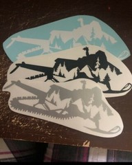 Snowmobile Vinyl decal 3 pack | permanent adhesive Vinyl | Vehicle decal 