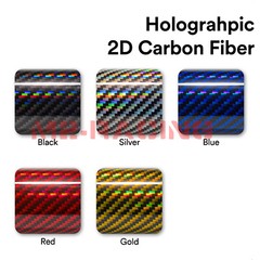 Holographic Carbon Fiber Black Laser Chrome Vinyl Wrap Sheet Film Decal Sticker
