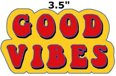 Good Vibes Car Truck Window Bumper Graphics Vinyl Sticker Decal Souvenir Retro
