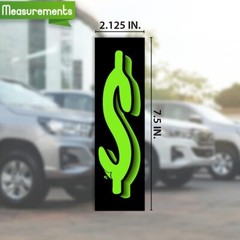7 1/2 Inch Black & Green Numbers Windshield Pricing Stickers Car Dealer You Pick