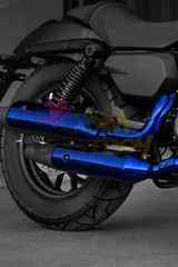 ESSMO PET Marble Forged Gloss Carbon Fiber Royal Blue Vehicle Vinyl Wrap Decal