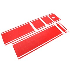Red Roof Racing Stripes Overlay Graphic Decal Flat Vinyl For Lotus EMIRA