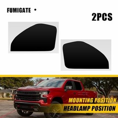 For 2022-2025 Chevrolet Silverado Smoked Headlight Side Marker Vinyl Tint Decals