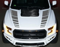 Hood Vinyl Decals graphics stripe – Ford Raptor F-150