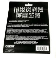 Chroma Silver Graphic Letter Number 94 Piece Self Adhesive Decal Sticker Set 2″