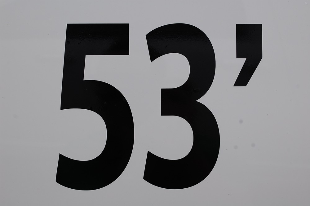 53′ Trailer Length Sticker Vinyl Decal (Set of 2) CHOOSE COLOR & SIZE!! (V483)