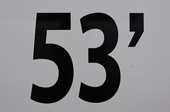 53′ Trailer Length Sticker Vinyl Decal (Set of 2) CHOOSE COLOR & SIZE!! (V483)