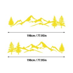2Pcs Car Sticker Vinyl Forest Graphic Car Decor Waterproof for Camper RV Truck