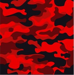 Black & Red Camo wrap vinyl MATTE LAMINATED 12″x12″