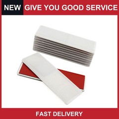 10Pcs White Plastic Auto Vehicle Rectangle Reflector Warning Plate Stickers