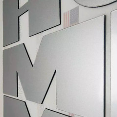 Alum Letters for H2 Rear Bumper Inserts ABS Plastic