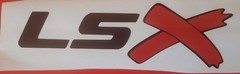 LSX Sticker decal LS X for GM SS camaro corvette chevy black red or white red