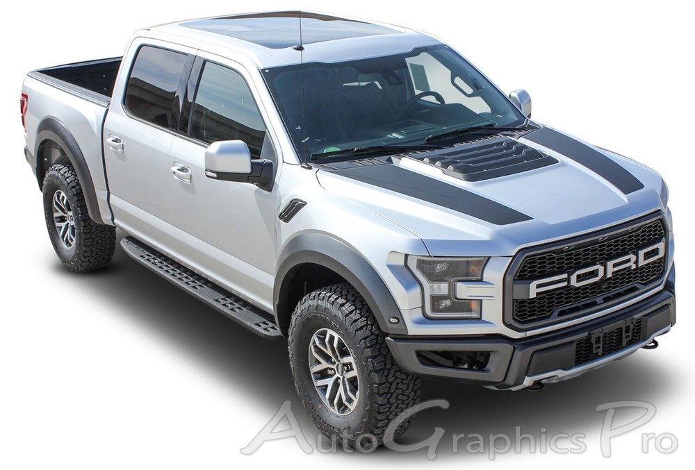 Ford Raptor Hood Decals VELOCITOR HOOD Stripes Vinyl Graphics Kit 2018 2019 2020