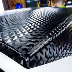 VVivid 2022 VVivid+ Designer Triangles Black Carbon Fiber Vinyl Car Wrap | V481
