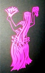 CUSTOM ORDER ~22″ INCH HAWAIIAN HULA DANCER GIRL Vinyl decal Sticker
