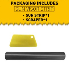 New Brand Universal Windshield Banner Matte Black Vinyl Decal Sun Strip K