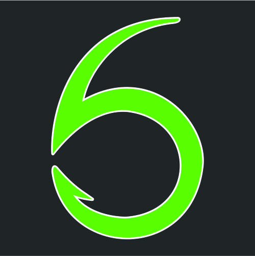 6th Sense Lime Green Carpet Graphic Decal Sticker for Fishing Bass Boats
