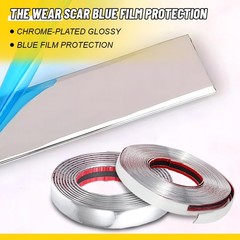 Chrome Trim Molding, Body Side Trim Strip for Car/Truck Bumper Door Window Guard