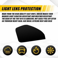 For 2022-25 Chevrolet Silverado 2X Side Marker Vinyl PreCut Overlay Tint Sticker